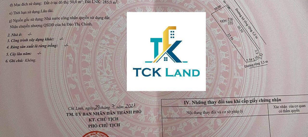 TCK Land giao bán đất đầu tư lô góc Yết Kiêu, Thái Học, Chí Linh, Hải Dương