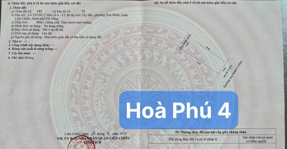 Bán đất huyện Hòa Vang thành phố Đà Nẵng giá 3.37 tỷ-2