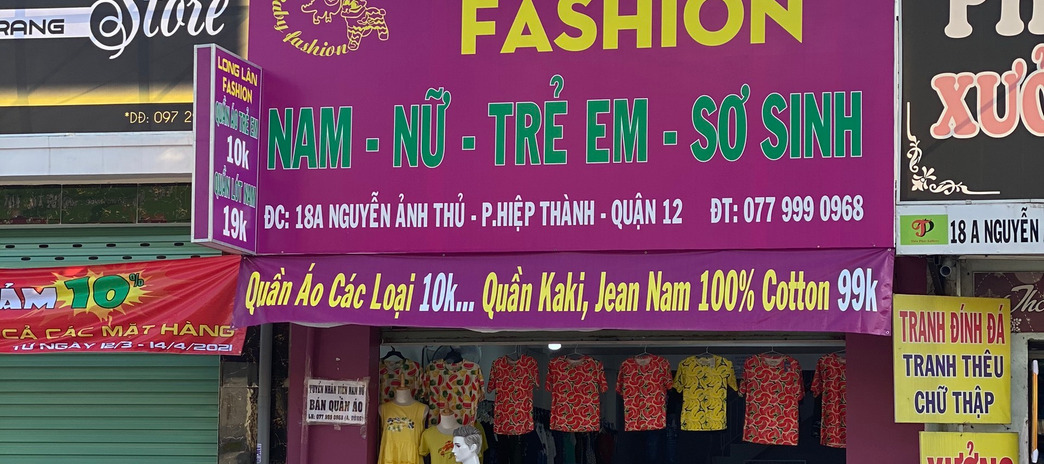 Cần sang nhượng 3 cửa hàng quần áo tại Gò Vấp, Hồ Chí Minh, giá tốt