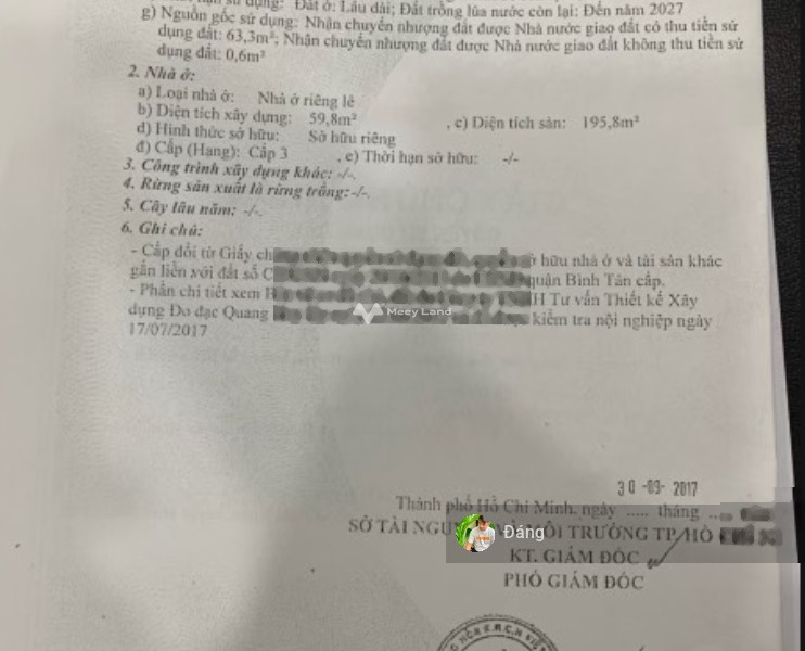 Giá 2.4 tỷ bán nhà diện tích chuẩn 60m2 tọa lạc trên Bình Tân, Hồ Chí Minh nhà tổng quan gồm có 5 phòng ngủ, 6 WC cảm ơn bạn đã đọc tin-01