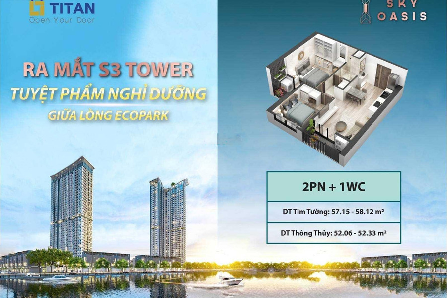 Bán căn hộ 2PN 1WC full đồ đẹp Sky Oasis giá bán 2,1 tỷ bao phí, LH 0948 014 *** -01