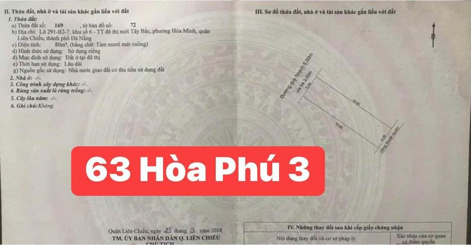 Bán đất huyện Hòa Vang thành phố Đà Nẵng giá 3.39 tỷ-3