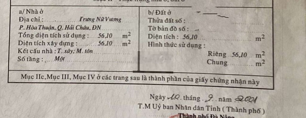 Nhà cấp 4 kiệt 408 Trưng Nữ Vương. S= 56m2 giá: ,2.28 tỷ -03