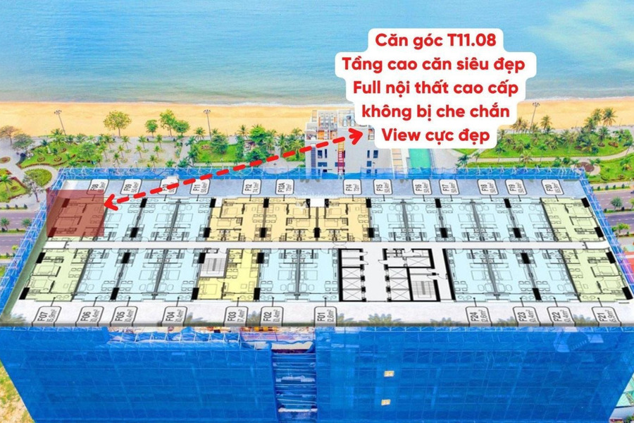 Hướng Tây - Bắc, bán căn hộ tại Quy Nhơn, Bình Định, trong căn này gồm có 2 phòng ngủ, 1 WC tin chính chủ-01