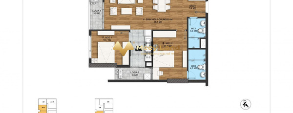 Bán chung cư diện tích 107m2, vị trí nằm trên Cầu Giấy, Hà Nội, trong căn hộ nhìn chung gồm 3 phòng ngủ, 2 WC-03