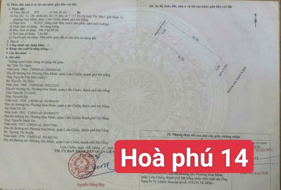 Bán đất huyện Hòa Vang thành phố Đà Nẵng giá 2.98 tỷ-0