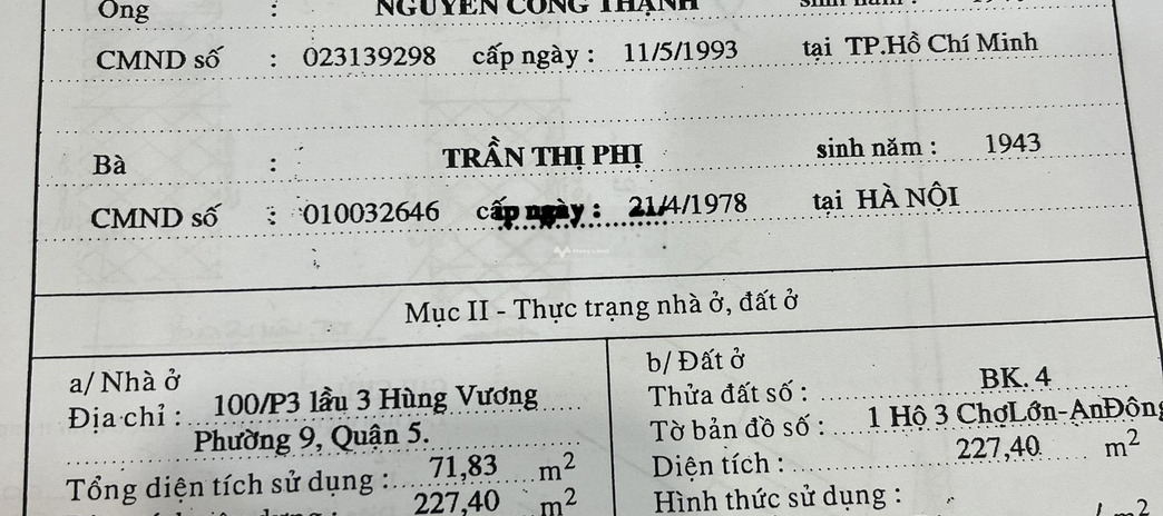 Có diện tích khoảng 71.83m2, bán chung cư bán ngay với giá siêu rẻ 3.7 tỷ vị trí mặt tiền Hùng Vương, Hồ Chí Minh hỗ trợ mọi thủ tục miễn phí