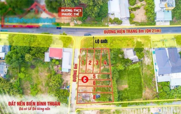 Vị trí mặt tiền tọa lạc ngay trên Tuy Phong, Bình Thuận bán đất, giá bán rẻ từ 1.15 tỷ, hướng Tây diện tích chuẩn là 200m2-01