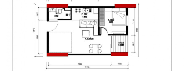 Trong căn này thì có 2 phòng ngủ, bán căn hộ vị trí ngay Hoàng Mai, Hà Nội, trong căn hộ này thì gồm 2 PN, 1 WC vị trí tốt-02