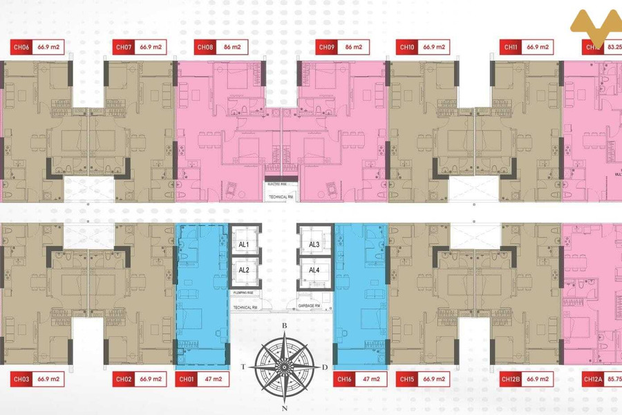 Cần bán căn hộ Eco Xuân Lái Thiêu, 67m2, 2 phòng ngủ - 2 vệ sinh, có nội thất, giá 1,82 tỷ, sổ hồng-01