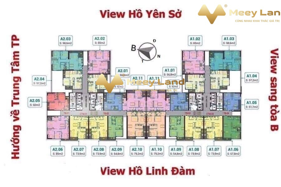 Cực hot cho thuê chung cư vị trí hấp dẫn ngay tại Quận Hoàng Mai, Hà Nội thuê ngay với giá khởi điểm 6 triệu/tháng có dt chuẩn 57m2-01
