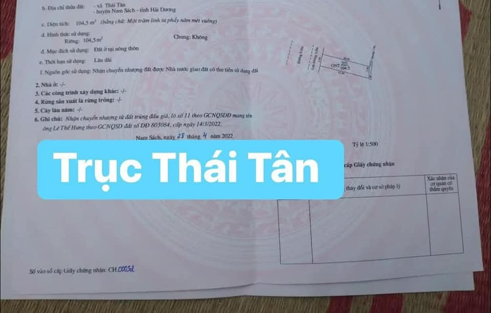 Bán đất huyện Thái Thụy tỉnh Thái Bình giá 1.5 tỷ-1