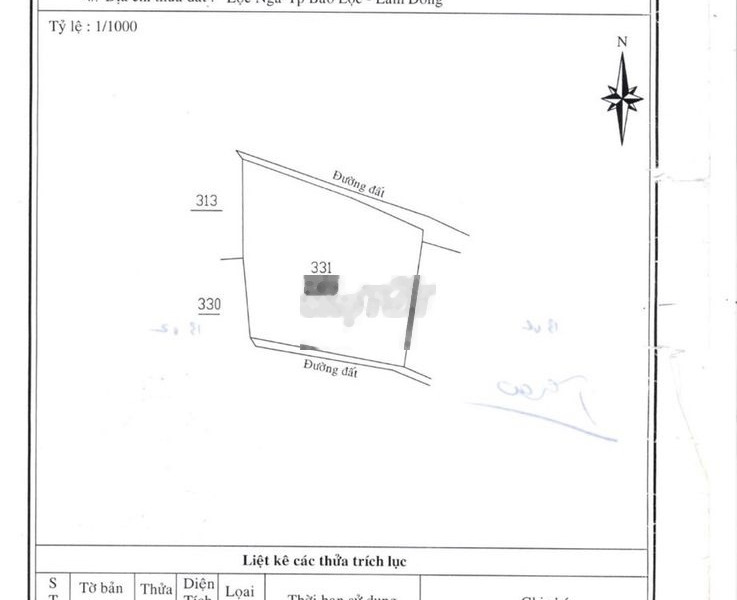 Bán 2.300 m2 đất mặt tiền hẻm Cao Thắng, Lộc Nga, TP Bảo Lộc -01