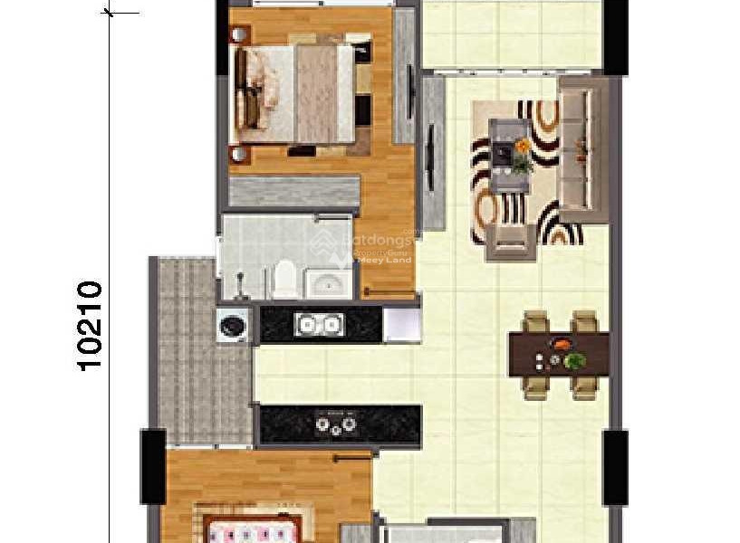 Cho thuê chung cư vị trí thuận lợi tọa lạc ngay tại Bình An, Quận 2, căn hộ gồm 2 phòng ngủ, 2 WC phong thủy tốt-01