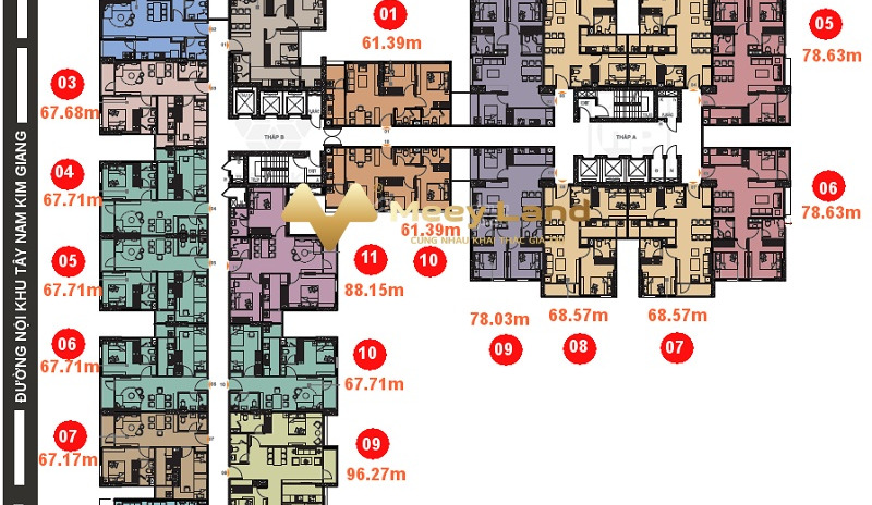 Ngay Phường Đại Kim, Quận Hoàng Mai bán chung cư giá đề xuất từ 2.75 tỷ, hướng Tây Bắc, ngôi căn hộ này gồm có 3 phòng ngủ, 2 WC giao thông thuận lợi
