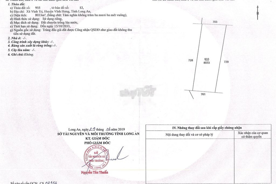 Nằm trên Vĩnh Trị, Vĩnh Hưng bán đất, giá đề xuất từ 550 triệu với diện tích chuẩn 8033m2-01