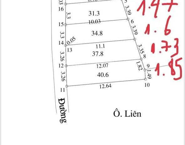 Bán đất giá 1,45 tỷ tại Hoài Đức, Hà Nội. Diện tích 33m2