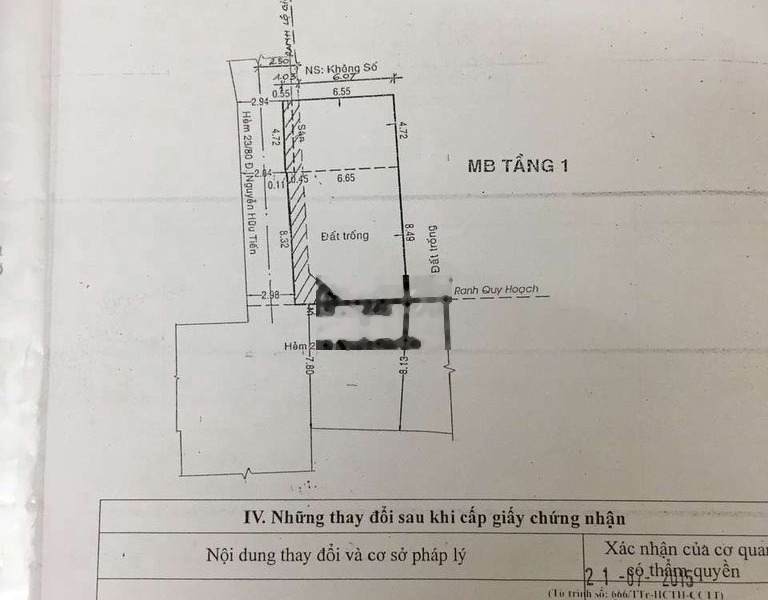 BÁN ĐẤT 7 X 13M HẺM 12M SỐ 23/78 NGUYỄN HỮU TIẾN Q TÂN PHÚ -01