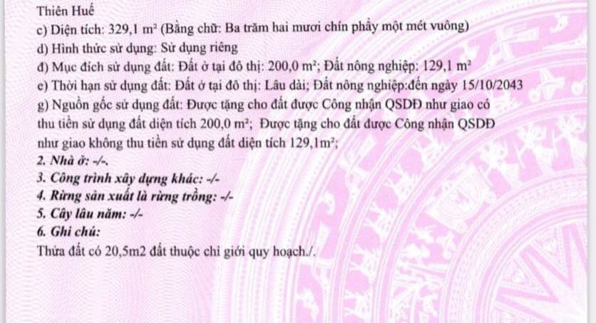 Bán nhà riêng thành phố Huế tỉnh Thừa Thiên Huế giá 23.0 triệu/m2-6