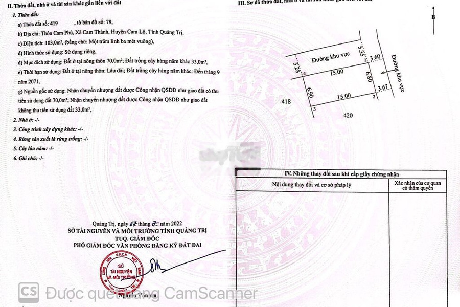 Trong Cam Thành, Quảng Trị bán đất, giá bán thực tế chỉ 150 triệu với diện tích là 140m2-01