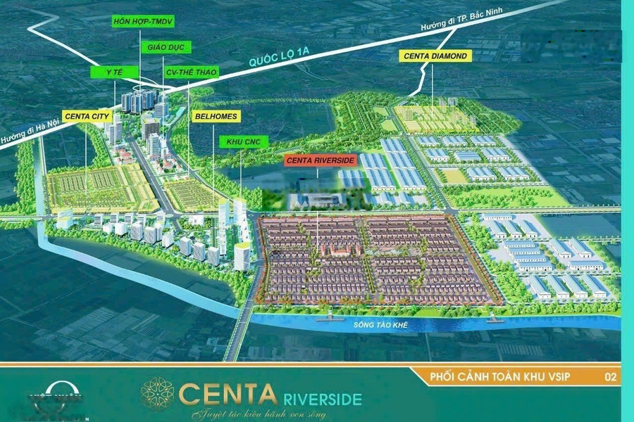 Centa City, bán biệt thự vị trí mặt tiền ở Phù Chẩn, Từ Sơn giá bán cực kì tốt 6.56 tỷ có diện tích tiêu chuẩn 135m2, hướng Nam-01