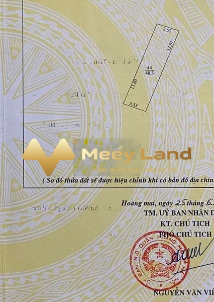 Giá bán cực sốc từ 3.6 tỷ bán đất với dt tiêu chuẩn 48m2 vị trí đặt ngay tại Thịnh Liệt, Hoàng Mai-01