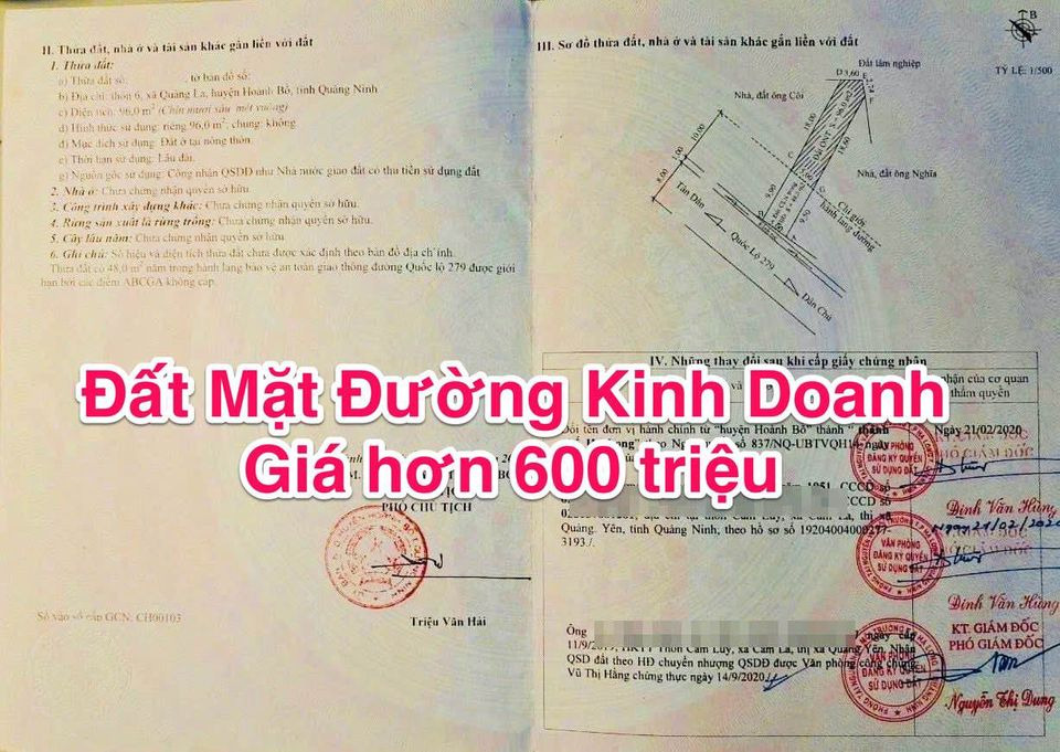 Bán đất thành phố Hạ Long tỉnh Quảng Ninh giá 600.0 triệu-0