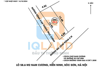 Bán đất huyện Sóc Sơn thành phố Hà Nội giá 1.7 tỷ