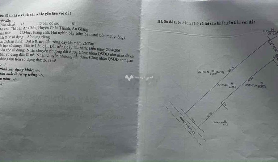 Có vấn đề về tài chính bán đất An Châu, Châu Thành giá quy định chỉ 20.5 tỷ có một diện tích là 2734m2-01