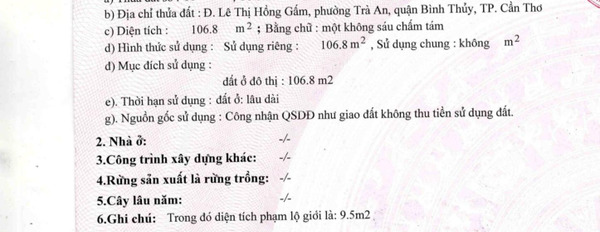 Nhà bao gồm có 1 phòng ngủ bán nhà bán ngay với giá vô cùng rẻ chỉ 1.5 tỷ có diện tích chính 106.8m2 vị trí mặt tiền ngay ở Bình Thủy, Cần Thơ-02