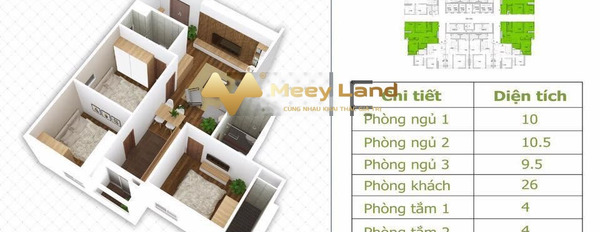 Tổng quan bên trong căn hộ 3 PN, bán chung cư mặt tiền tọa lạc gần Quận Hoàng Mai, Hà Nội, nhìn chung gồm có 3 PN, 2 WC vị trí tốt-02