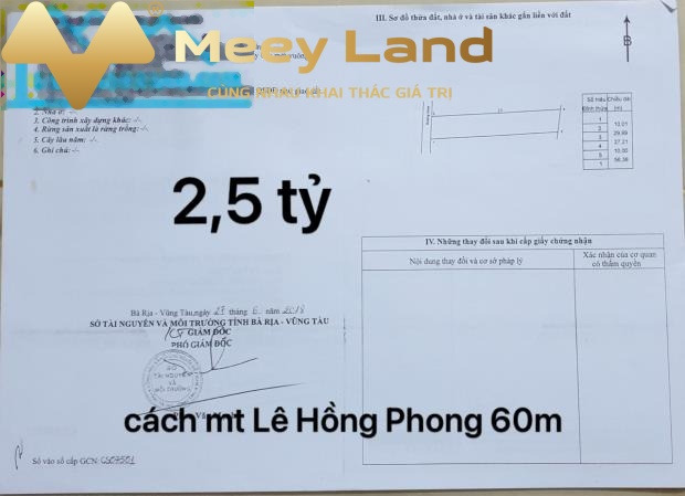 Giá bán chỉ 2.5 tỷ bán đất có dt là 563m2 vị trí đặt ngay ở Thị Trấn Ngãi Giao, Tỉnh Bà Rịa - Vũng Tàu