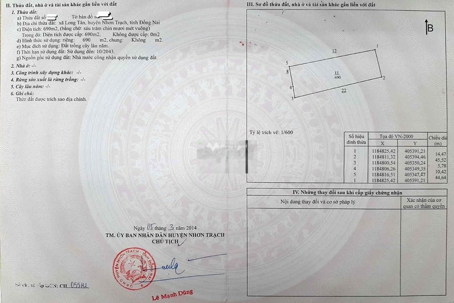 Bán đất diện tích 690m2 ở Nguyễn Hữu Cảnh, Nhơn Trạch-01