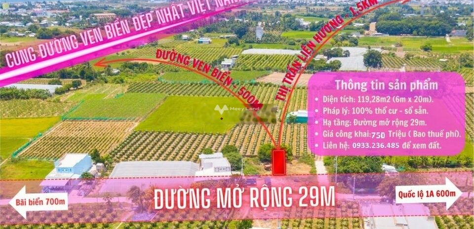 Quốc Lộ 1A, Tuy Phong bán đất diện tích thực tế 120m2