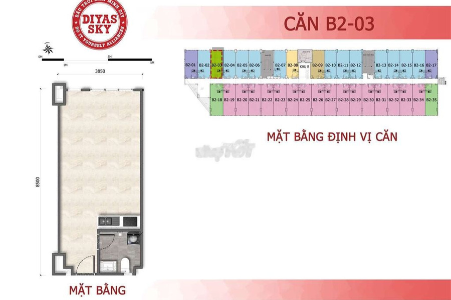 Khoảng 900 triệu bán căn hộ với diện tích 33m2 mặt tiền tọa lạc gần Nguyễn Đức Thuận, Phường 13-01