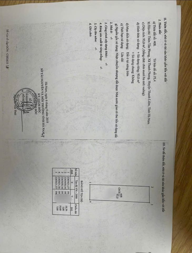 Bán đất huyện Thanh Liêm tỉnh Hà Nam giá 2.0 tỷ-1