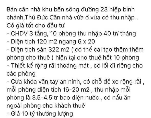 Bán nhà bán ngay với giá rẻ từ 10 tỷ diện tích gồm 120m2 trong Đường 23, Thủ Đức-01