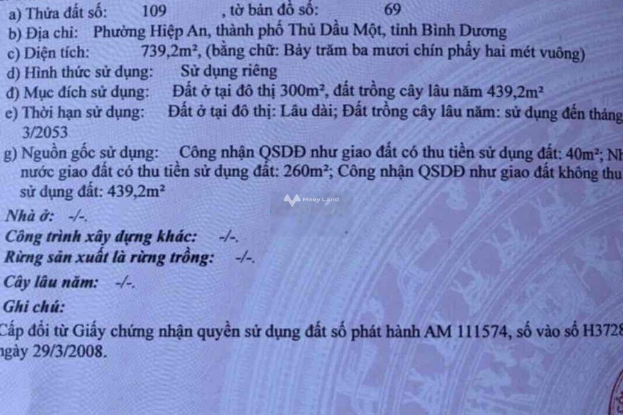 Vị trí đặt vị trí ở Đại Lộ Bình Dương, Hiệp An bán đất, giá bán vô cùng rẻ 22 tỷ diện tích thực là 7392m2-01