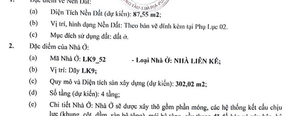 5.46 tỷ, bán liền kề có diện tích quy ước 88m2 mặt tiền nằm ngay ở Vũng Tàu, Bà Rịa-Vũng Tàu, hướng Đông - Nam khuôn viên rộng rãi-02