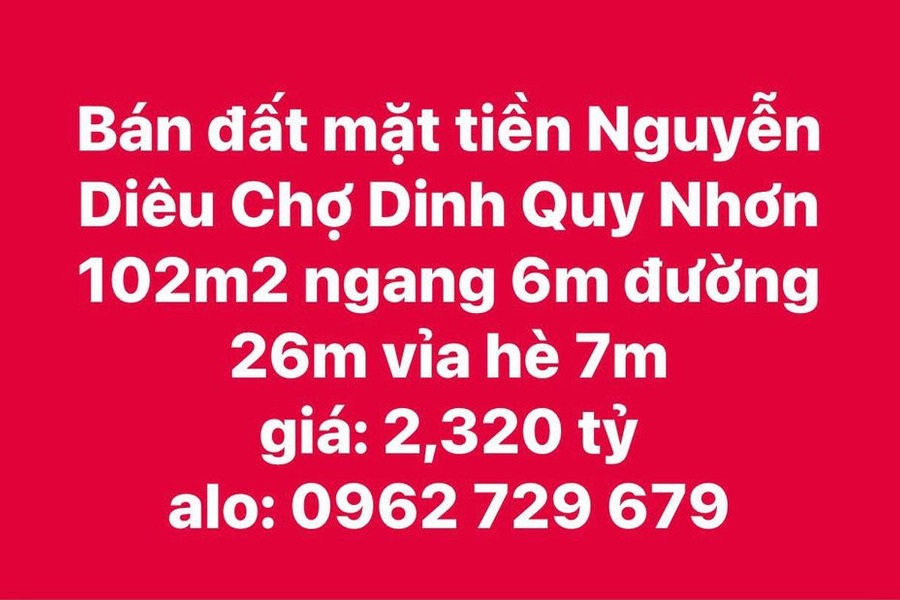 Bán đất thành phố Quy Nhơn tỉnh Bình Định, giá 2.32 tỷ-01
