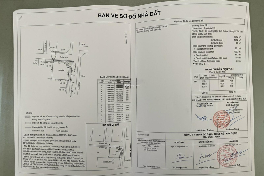 Bán nhà có diện tích chính 104m2 mặt tiền tọa lạc ngay ở Hiệp Bình Chánh, Hồ Chí Minh hướng Đông tin chính chủ-01