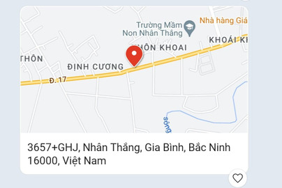 Bán đất huyện Gia Bình tỉnh Bắc Ninh giá 2.4 tỷ