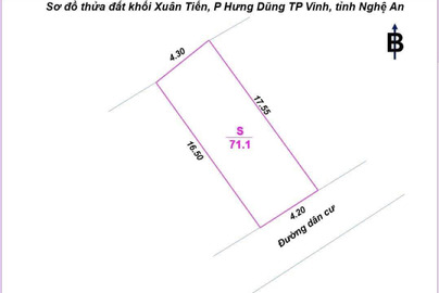 Bán đất thành phố Vinh tỉnh Nghệ An giá 2.1 tỷ