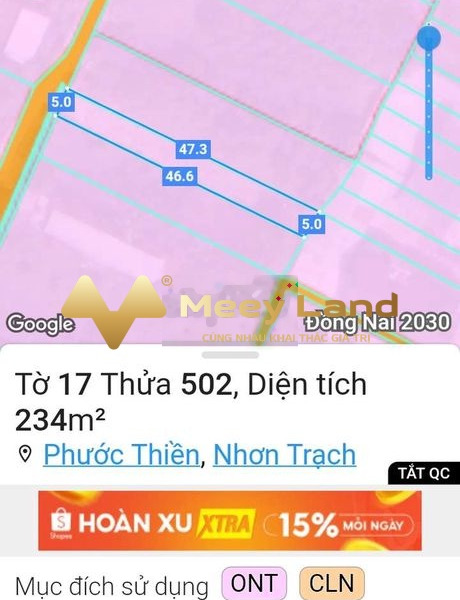 Bán đất 2,8 tỷ, Lý Thái Tổ, Phước Thiền, 234m2-01