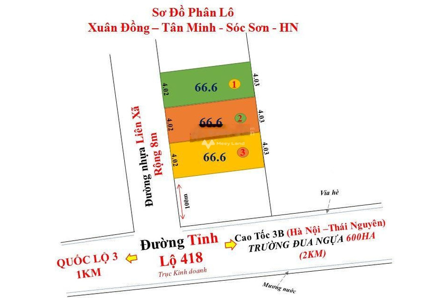 Giá bán bàn giao 950 triệu bán đất diện tích thực khoảng 66.8m2 vị trí tại Tân Minh, Hà Nội, hướng Tây-01