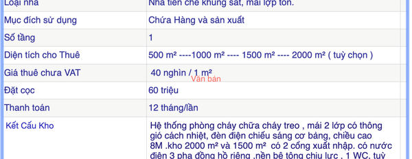 Kho xưởng kcn Hoà Cầm Đà Nẵng chính chủ cho thuê giá 45000VNĐ/1m² bao gồm VAT-02