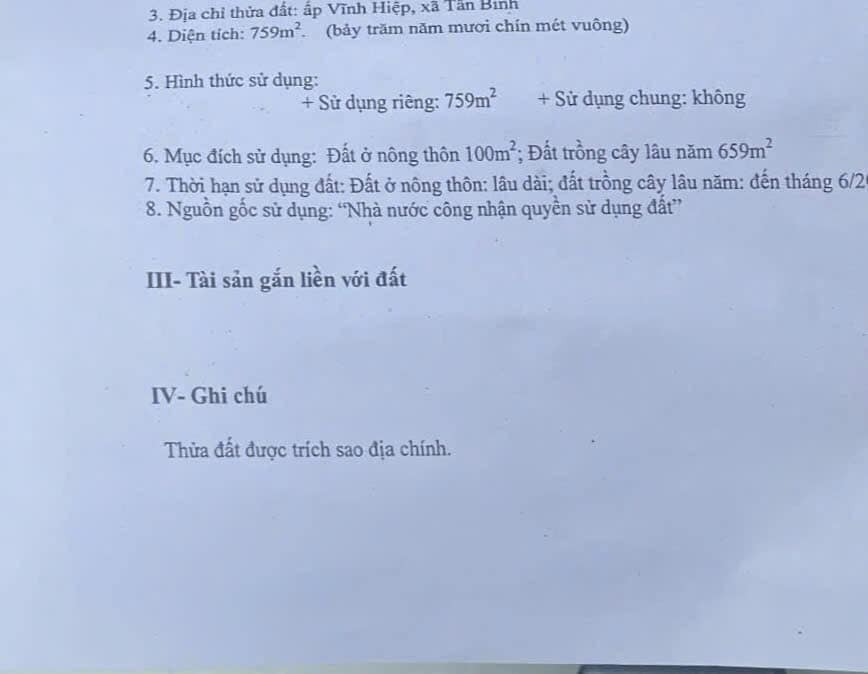 Bán đất huyện Vĩnh Cửu tỉnh Đồng Nai giá 4.0 tỷ-2