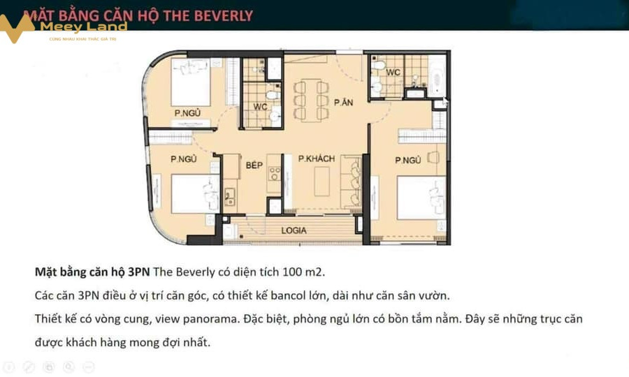 Bán căn hộ 3 phòng ngủ, view công viên 36 hecta đẹp nhất The Beverly-01