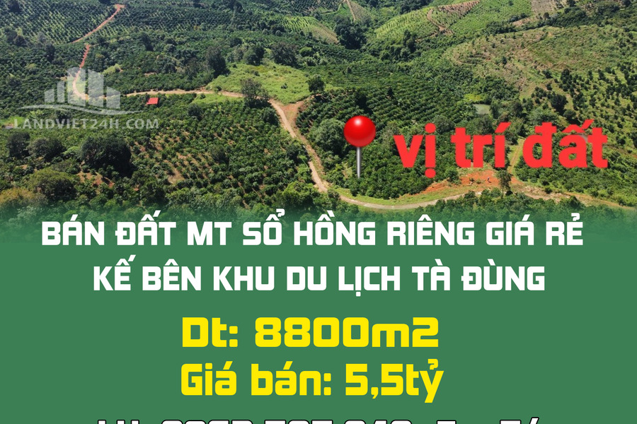 Chính chủ bán đất mặt tiền sổ hồng riêng giá rẻ duy nhất kế bên khu du lịch Tà Đùng-01