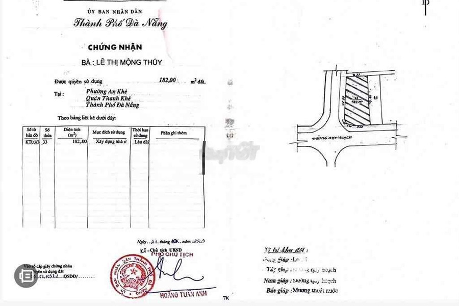 Tại Hòa Khê, Thanh Khê bán đất 6.99 tỷ, hướng Nam diện tích tiêu chuẩn 182m2-01